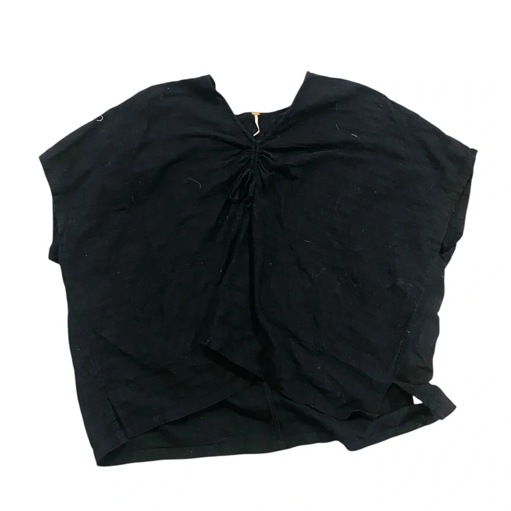 Free People Riviera Kaftan Black Tunic Top